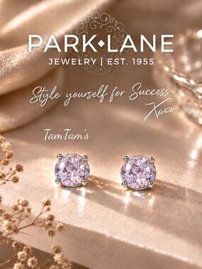 Park Lane Lavender Impression Stud TCW 3 Carat Earrings